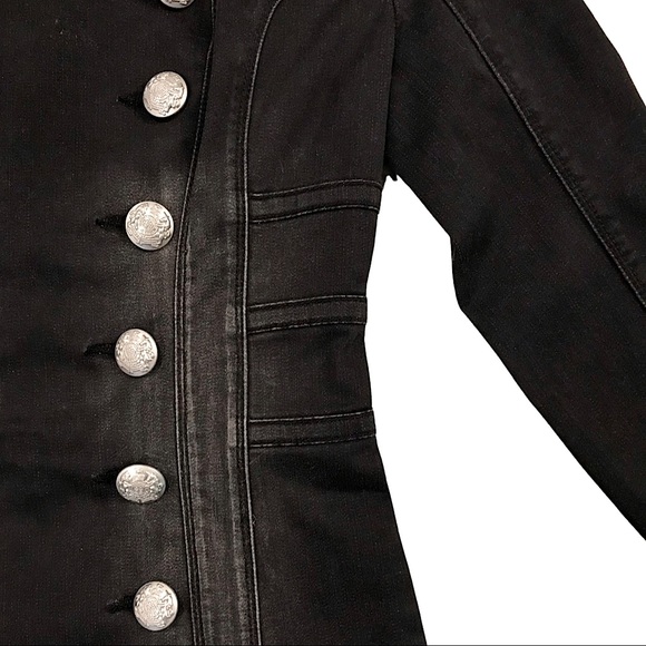 bebe Gray Denim Military Mini Dress - Picture 10 of 13